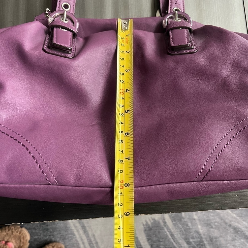 Coach F17220 Soho Purple Leather Shoulder Bag EUC - Picture 6 of 6